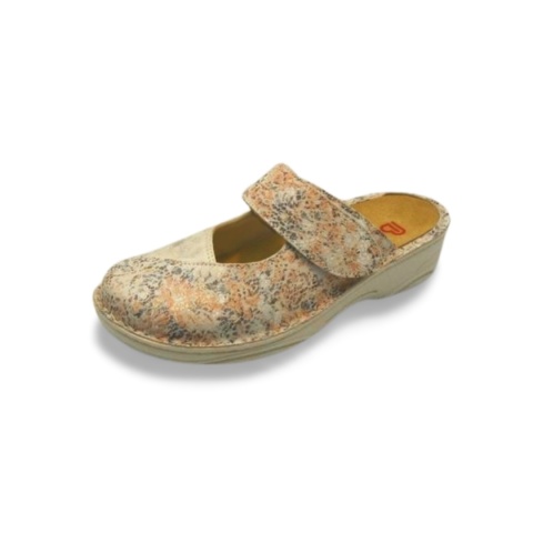 Klapki BERKEMANN 03457-019 Heliane kremowe,skóra licowa/strecz