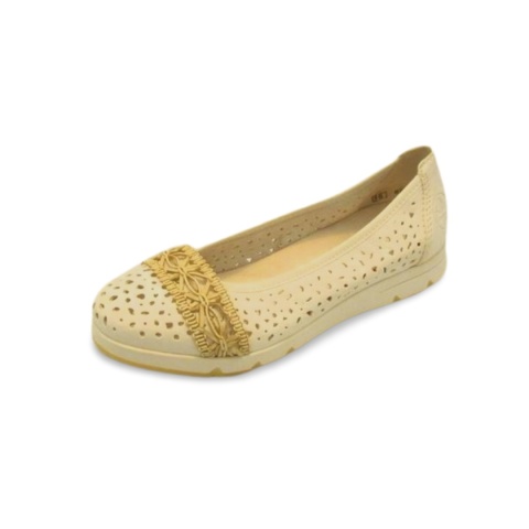 Balerina Rieker L3062-80 białe,skóra ekologiczna