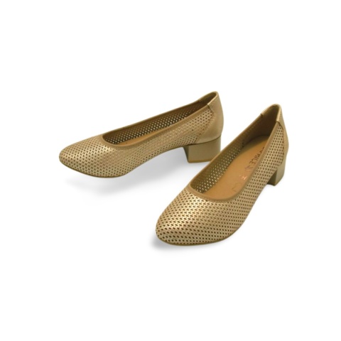 Czółenka Caprice 9-22501-44 metaliczny beż,skóra nubukowa