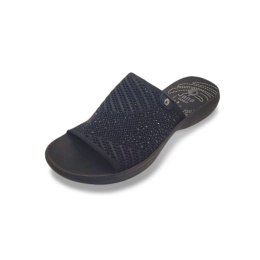 Klapki,Jana Coshy 8-27262-44 001 czarne,tekstylne