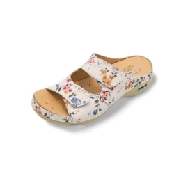 Klapki, Nursing Care Viena Flowers, WG8F1, przystosowane do prania