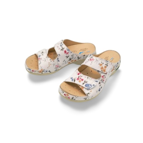 Klapki, Nursing Care Viena Flowers, WG8F1, przystosowane do prania