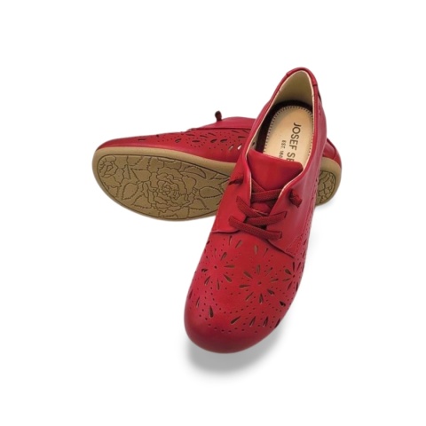 Półbuty Josef Seibel 87283 971 490 Fiona 83 bordowa czerwień,skóra licowa