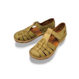 Sandały LORETTA LO6580-185 LORETTA pistacjowy,skóra licowa