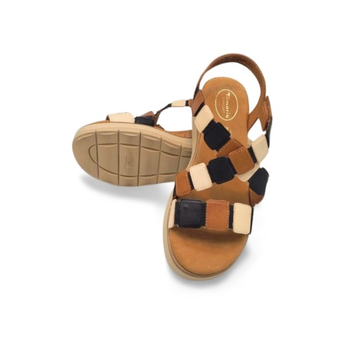 Sandały,Tamaris 8-88731-44 brązowe/beżowe/granatowe