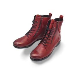 Botki ARA 1239520-19 bordo suwak sznurówka