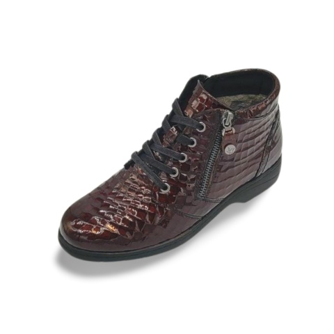 Botki Caprice 9-25152-41 bordo croco