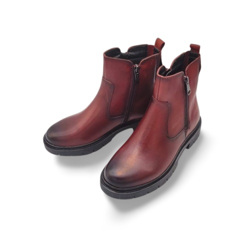 Botki Tamaris 8-85406-45 bordowe