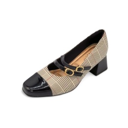 Czółenka PICCADILLY 748041 kratka 2 paski