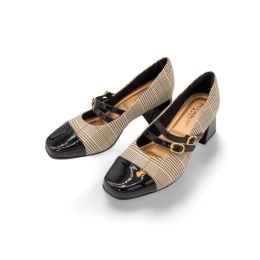 Czółenka PICCADILLY 748041 kratka 2 paski