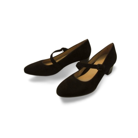 Czółenka Caprice 9-22310-44 czarne,skóra zamszowa cielęca