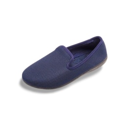 Kapcie Adanex 29476 granatowe,tekstylne