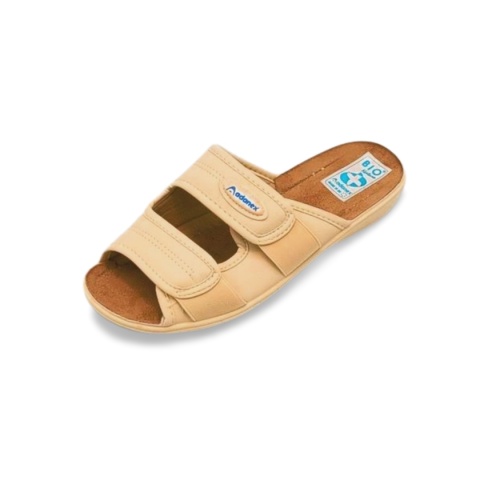 Kapcie Adanex Diana 17660 beżowe,tekstylne