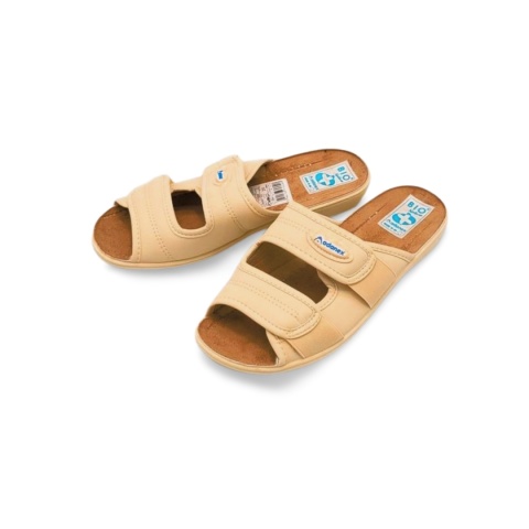 Kapcie Adanex Diana 17660 beżowe,tekstylne