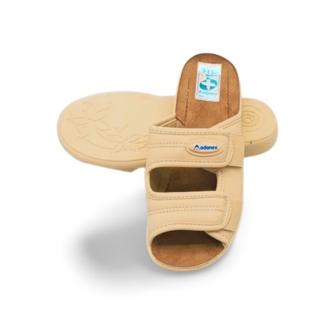 Kapcie Adanex Diana 17660 beżowe,tekstylne