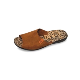Kapcie Adanex Sara 28782 brązowe,tekstylne