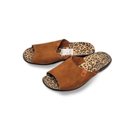 Kapcie Adanex Sara 28782 brązowe,tekstylne