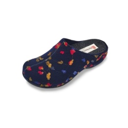 Kapcie Berkemann 01028-894 Donata granat kwiatki