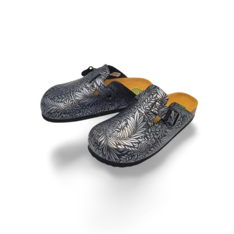 Klapki Dr Brinkmann 600144-09 czarno/srebrne