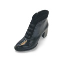 LORETTA VITALE C3891 botki czarne lakierowane obcas