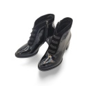 LORETTA VITALE C3891 botki czarne lakierowane obcas