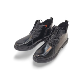 LORETTA VITALE W9942B botki czarne lakierowane