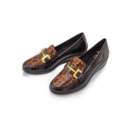 Mokasyny ARA 50609-11 czarne lakier panterka