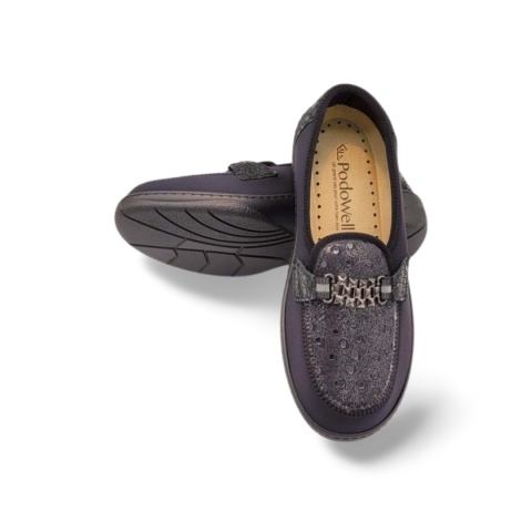 Półbuty Podowell MAGIK czarne,tekstylne