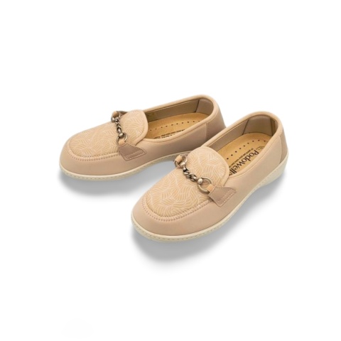 Półbuty Podowell MAGIK kremowe,tekstylne