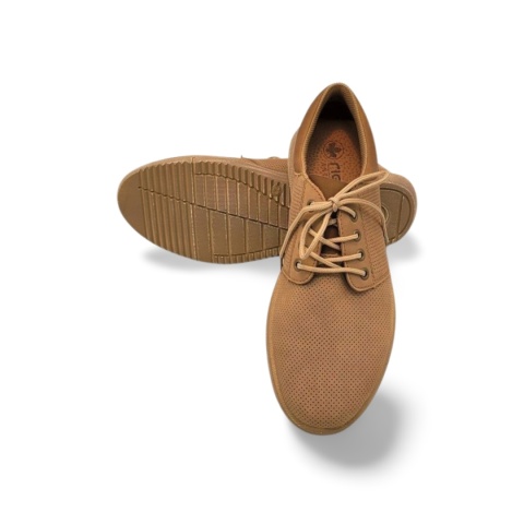 Półbuty Rieker 10405-25 beżowe,skóra nubukowa