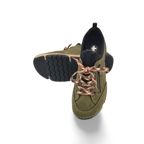 Półbuty Rieker 45973-54 zielone