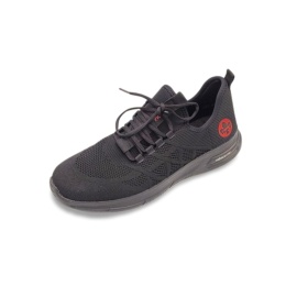 Półbuty Rieker B7376-00 czarne,tekstylne