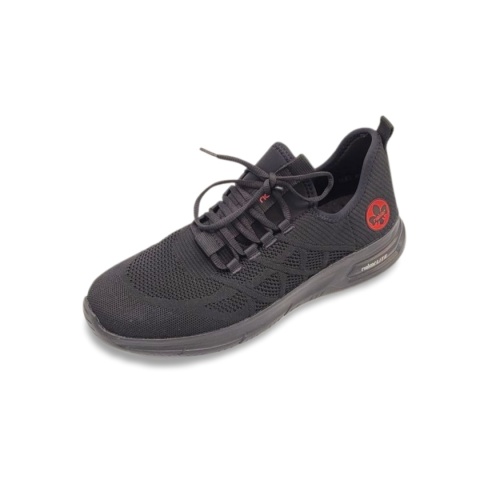 Półbuty Rieker B7376-00 czarne,tekstylne