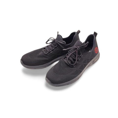 Półbuty Rieker B7376-00 czarne,tekstylne