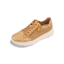 Półbuty Rieker N-1316-90 beżowe/złote,skóra ekologiczna