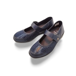 Półbuty Solidus 26551-80738 Hedda granatowe