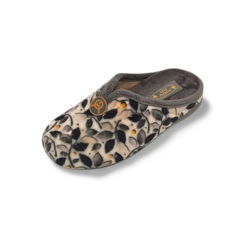 SANITAL FLEX 7902-2 kapcie D szare listki zakr.