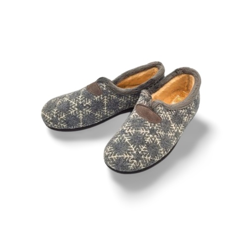 SANITAL FLEX L25968 kapcie pełne D j.szare śnieżynki