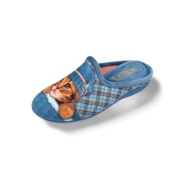 SANITAL FLEX Z25633 kapcie D niebieskie kot zakr.