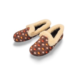 SANITAL FLEX Z26211 kapcie pełne brąz groszki