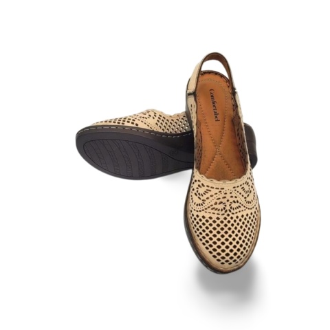 Sandały COMFORTABEL 720036-08 beżowe,skóra licowa