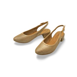Sandały Caprice 9-29602-44 metaliczny beż,skóra nubukowa