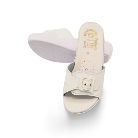 Klapki SANITAL FLEX KO-01 białe,skóra ekologiczna