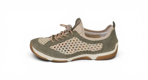 Półbuty Rieker 55960-52 morski/pastelowy krem